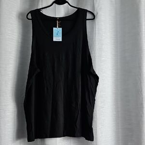 Blue Sky Bamboo And Cotton Black Tank Top